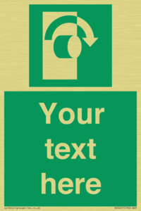 Custom Turn Clockwise Sign